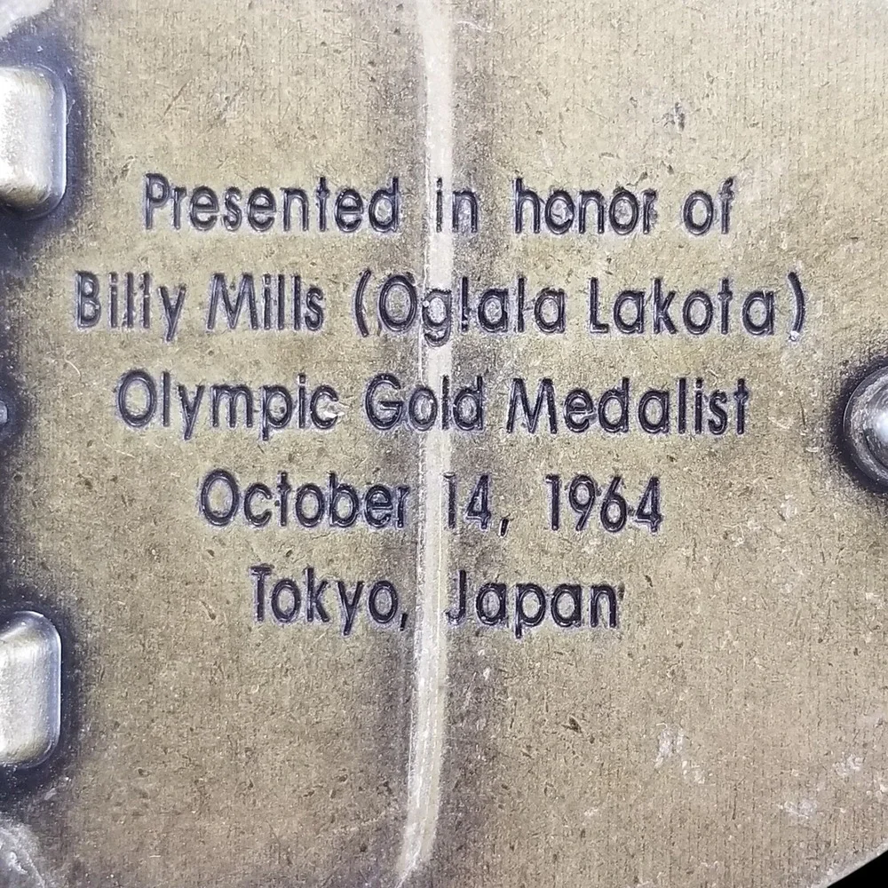 Billy Mills 40 Anniversary Running Strong for American‎ Indian Youth Belt Buckle